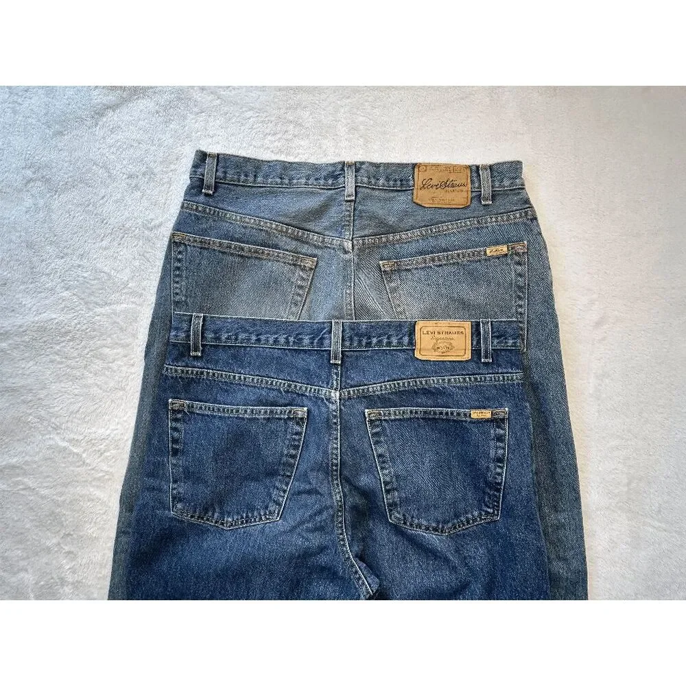 Levi Strauss Signature Jean Lot of Two Size W38 X L29 Relaxed & Regular Fit